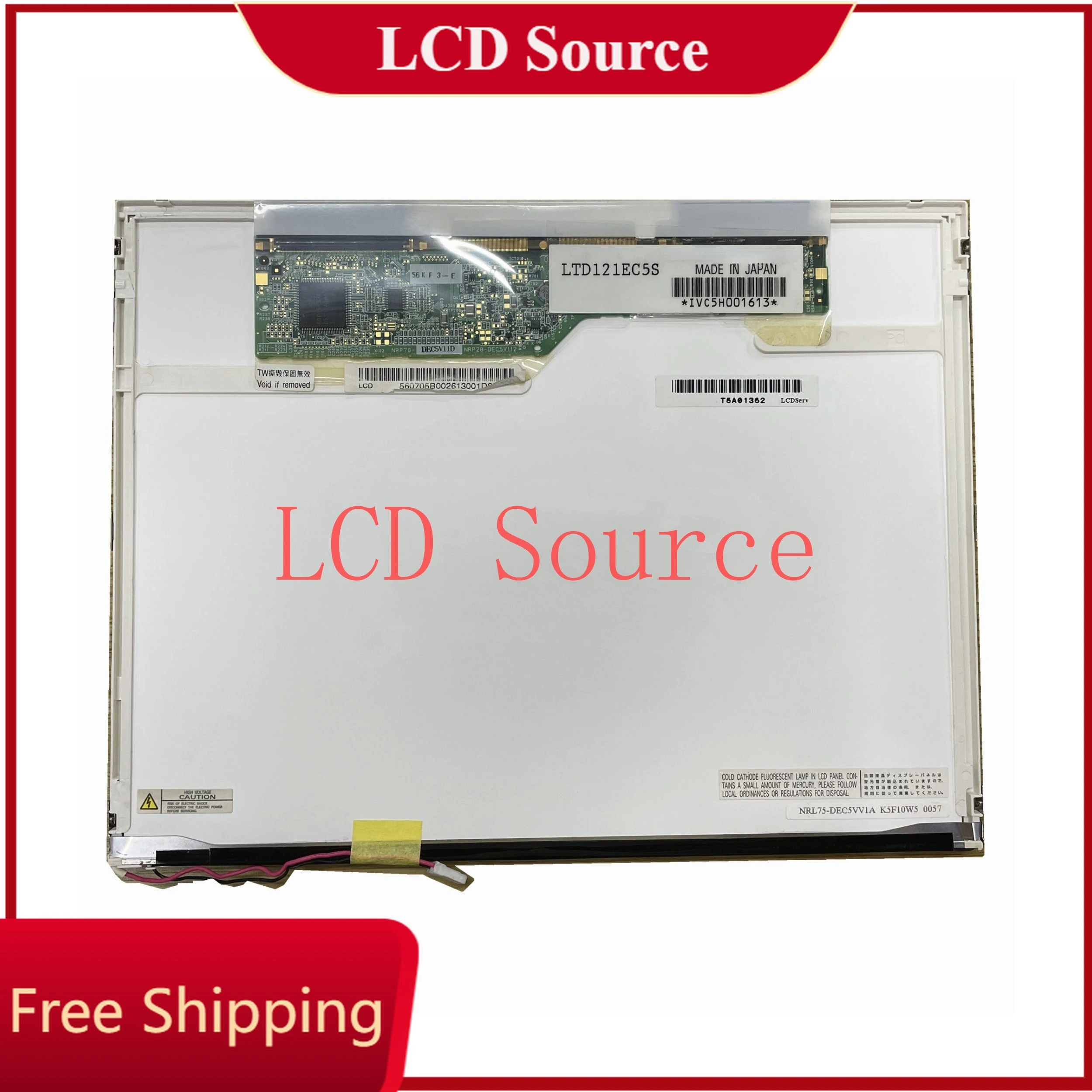 

LTD121EC5S Display Panel Matrix 20pins 12.1inch 1024×768 Laptop LCD screen Replacement