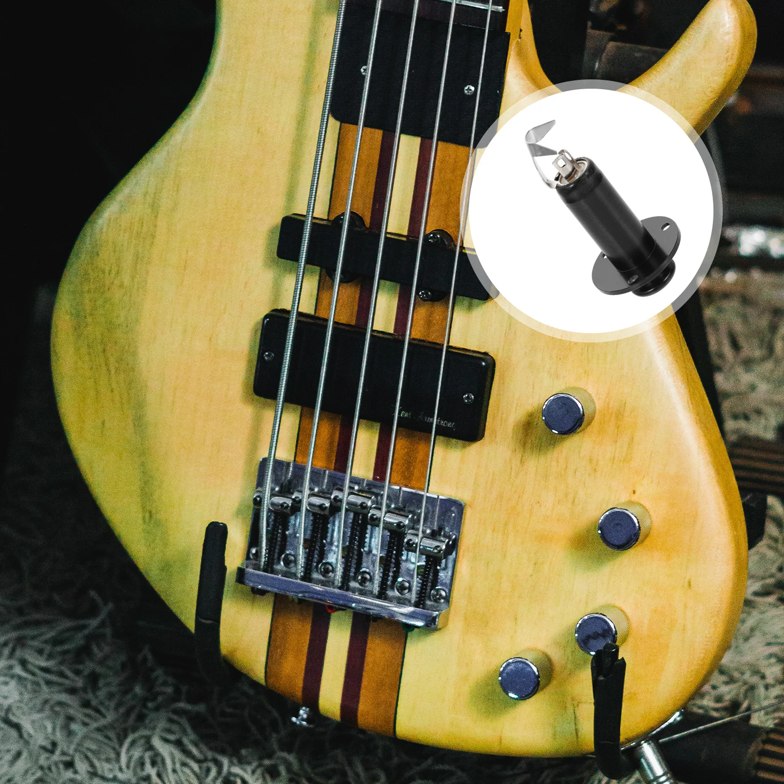 

Zinc Alloy Electric Endpin Plug Pickup Tail Output Jack Anti-Oxidation Wear Resistant High Transfer Speed Signal for Guitar