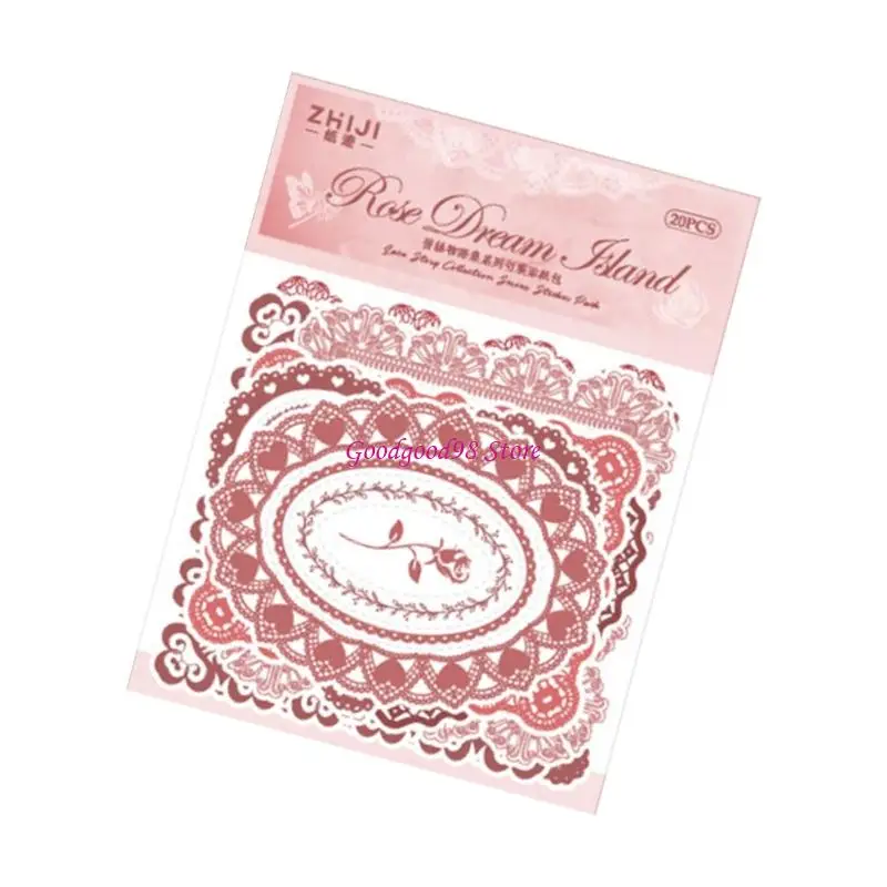 20 Blätter Scrapbook Sticker Journal Sticker Stationery Sticker Retro Aufkleber W8EC