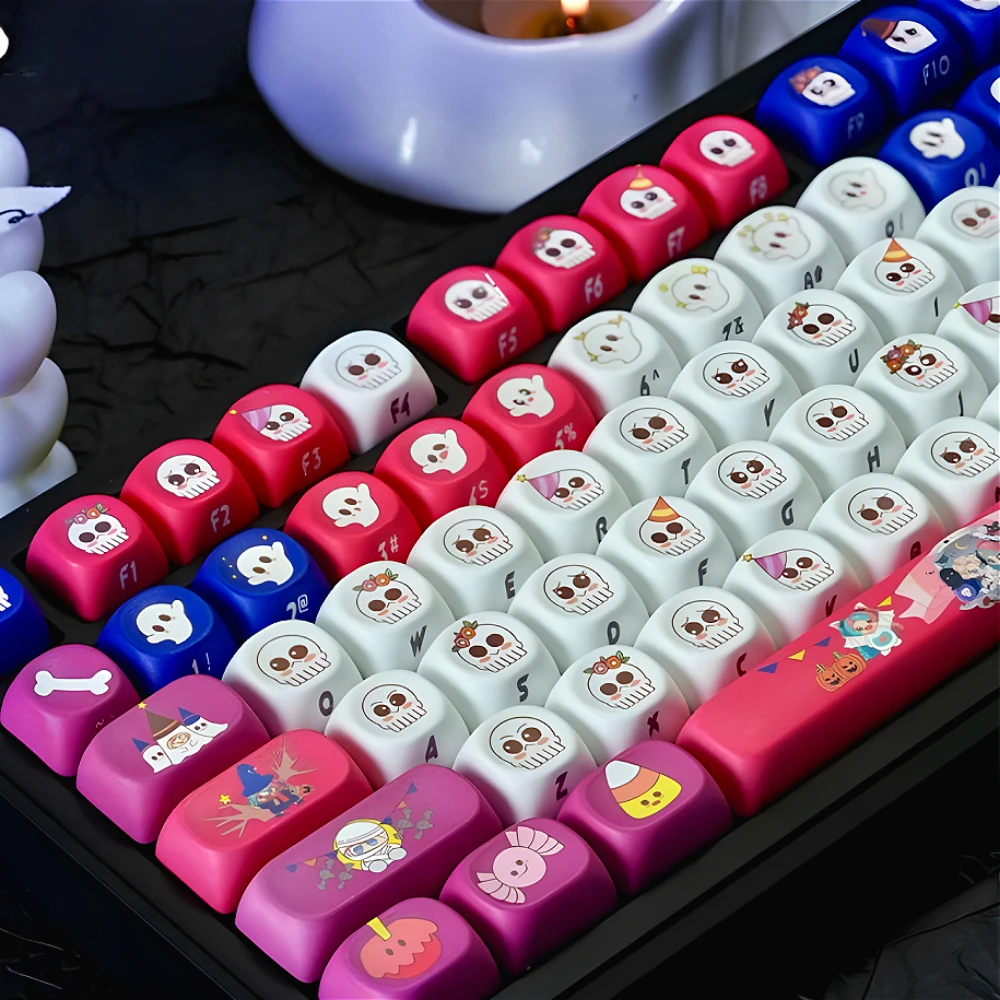 

Troublemaker CreativeMOA Keycap Set PBT 133 Keys, Suitable for 61/75/87/104/108Keys GMK67 Gaming Mechanical Keyboard