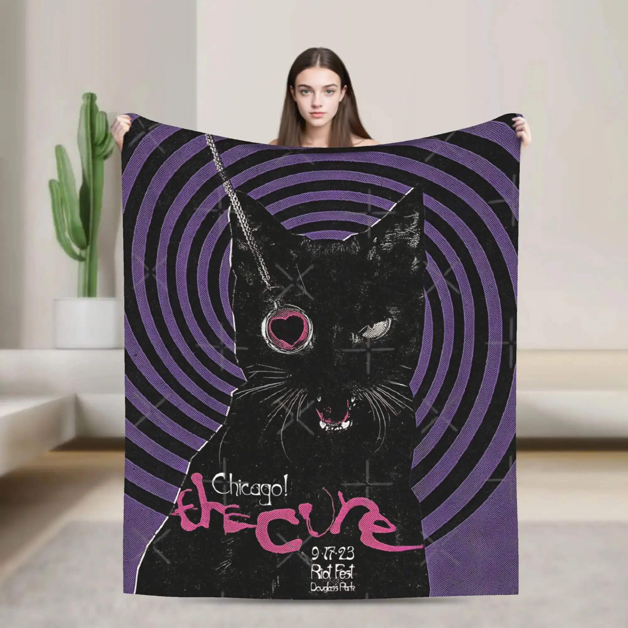 

Фланелевое одеяло THE CURE Band: Супертеплое покрывало для домашнего декора, мягкое пушистое покрывало для дивана или кровати