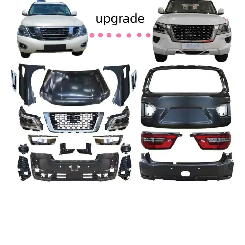 Patrol‑Series Facelift‑Themed Exterior Restyling Kit, Complete With Fascia and Grille Assembly Components, SUV Exterior Retrofit
