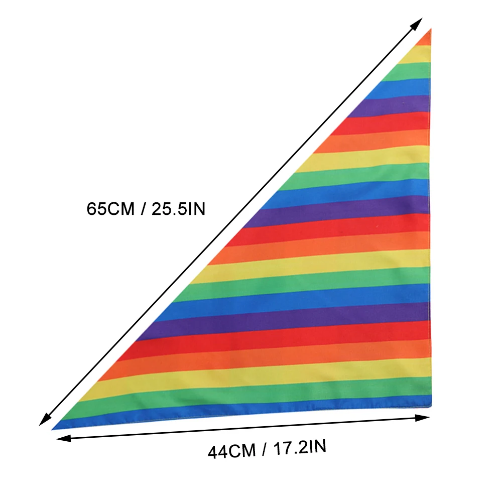 

Rainbow Triangle Dog Bandana Party Pet Dog Bandana Decorations Small Size Adjustable Cat Collar leash Pet Supplies