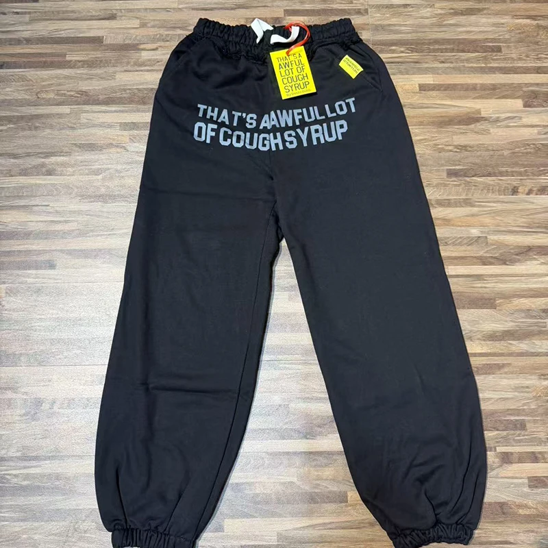 

Новое поступление 2026, американские спортивные штаны с сиропом от кашля, трендовые повседневные мужские брюки с буквенным принтом