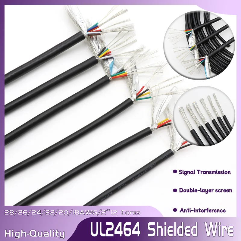 

Channel Audio Line 2 ~12Cores UL2464 PVC Shielded Wire Signal Copper Cable Electric Sheathed Wires 28 26 24 22 20 18AWG 2/5/10M