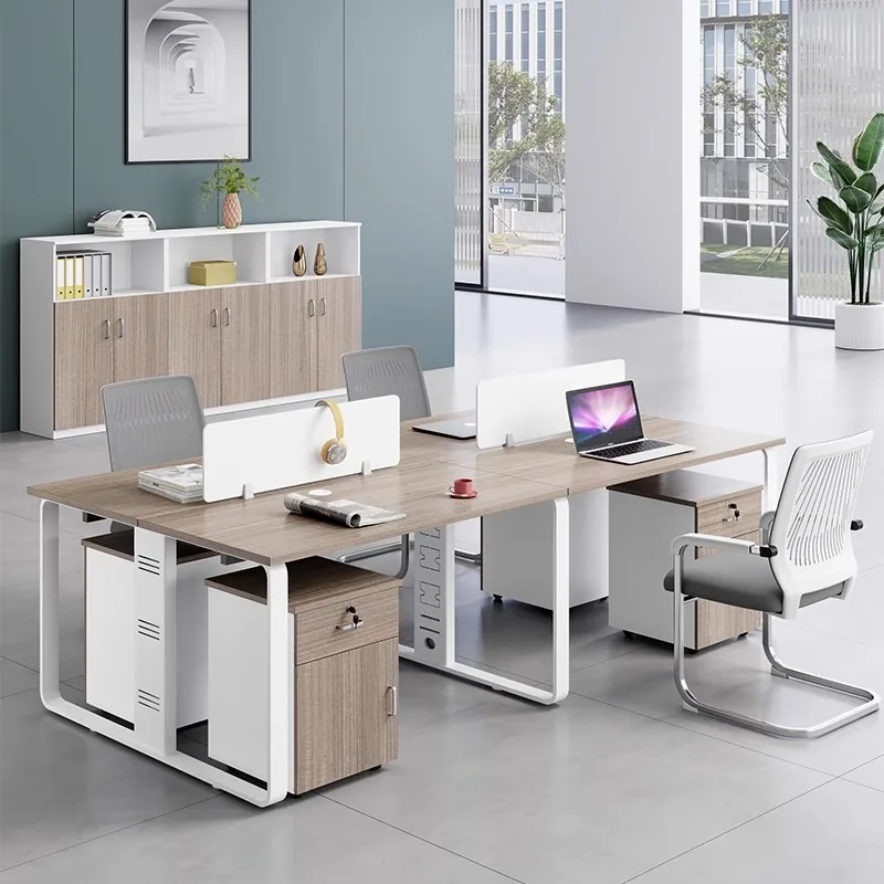 Office Furniture Staff Office Desk And Chair Combination Simple Modern 4/6 Staff Computer Card Seat Partition Station