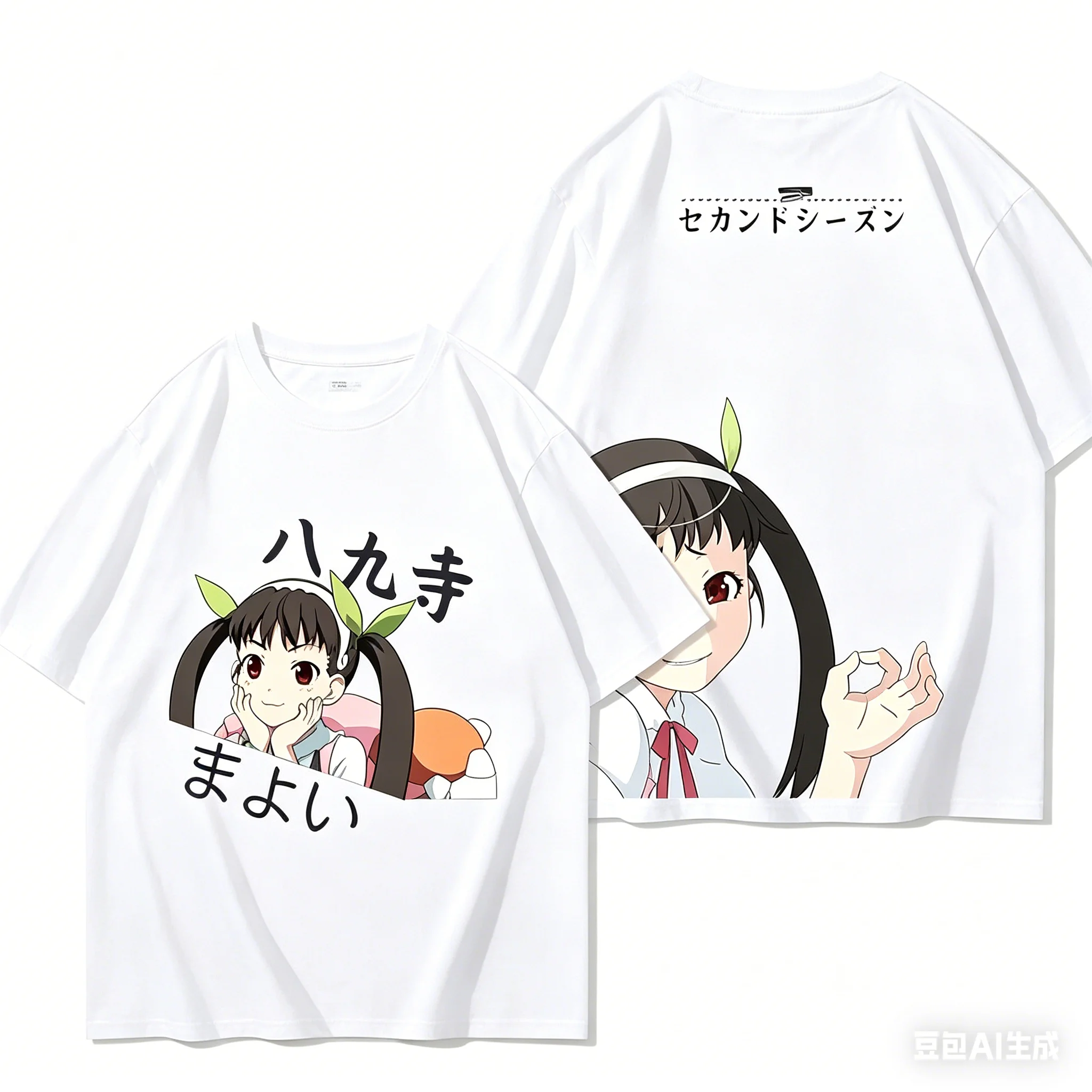Camiseta Monogatari Series para amantes del anime, ropa para todo el año, ropa con personalidad, talla grande, unisex, nuevo modelo, ropa de calle de alta calidad