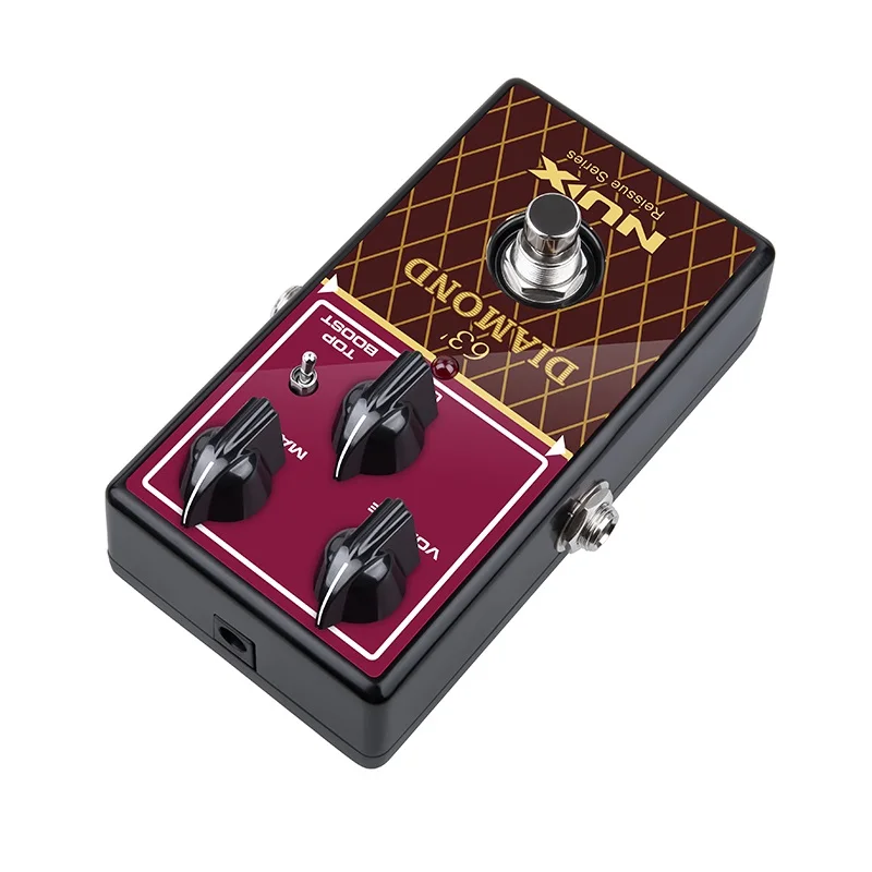 NUX 63' Diamond Reissue Pedal: Classic VOX AC-30 Revival, Volume/Master Knobs, Top Boost Toggle for Retro Rock 'n' Roll Sound - view 6