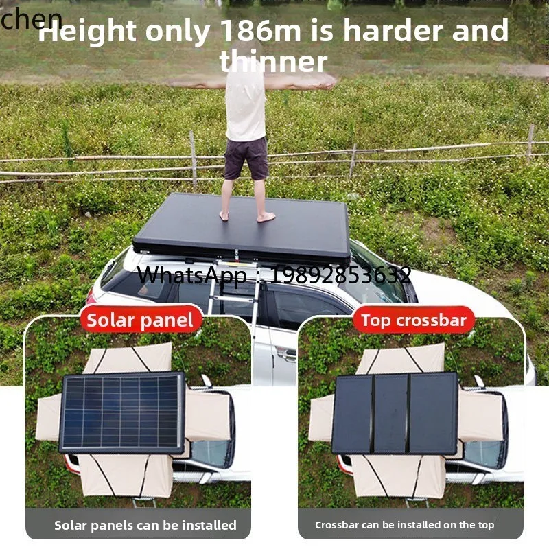 

aluminum alloy sunroof in and out of the car roof tent fully automatic self-driving tour outdoor tent rainproof