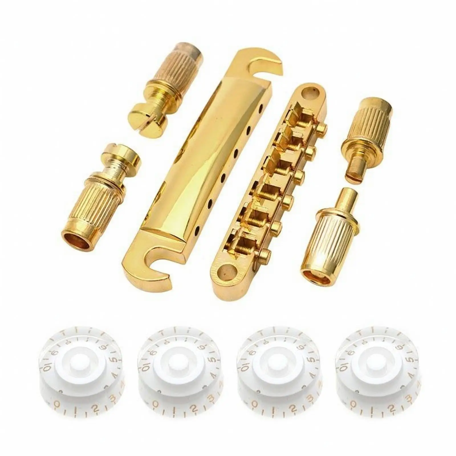 Classic Style Guitar Bridge with Tailpiece for Electric Guitar Repair Work