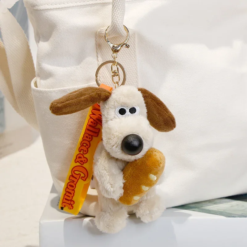الكرتون أفخم مفتاح سلسلة والاس جروميت ألعاب من نسيج مخملي على ظهره قلادة المفاتيح Kawaii لطيف مفتاح سلسلة سيارة مفتاح الديكور هدية عيد الميلاد