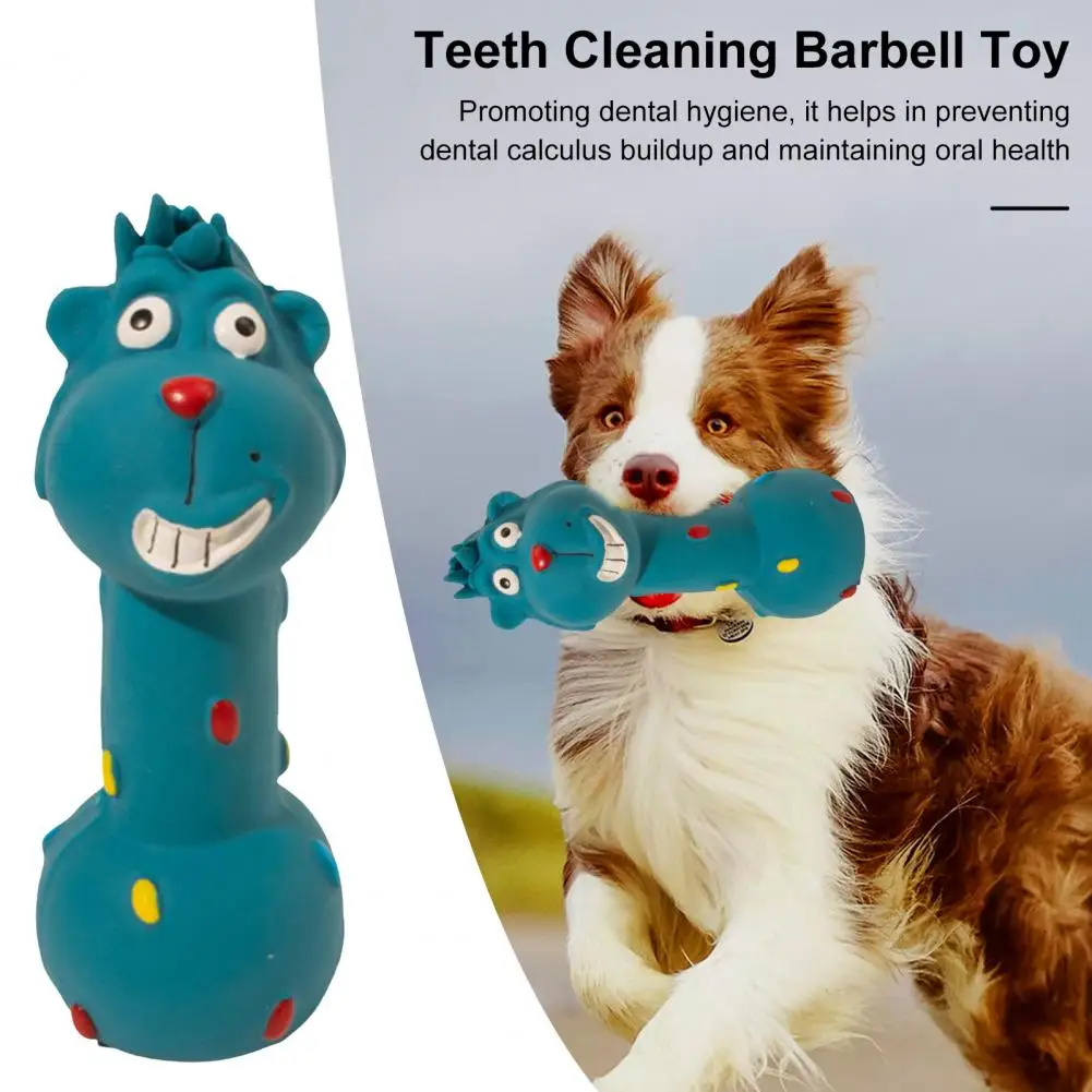 Dog Toy Dog Chew Toy Durable Dog Latex Chew Toys for Medium/large Breeds Bite-resistant Barbell Design Promotes Oral Health