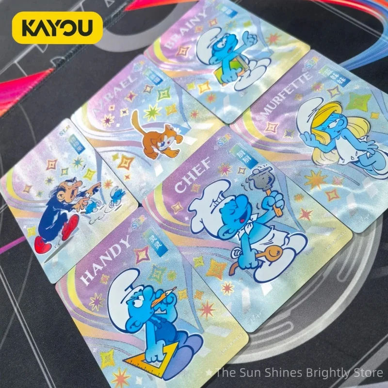 KAYOU Smurfs Adventure Pack Periferico da gioco ufficiale Giocattolo da collezione Gioco di prima scelta Carta da collezione Articolo autentico per hobby
