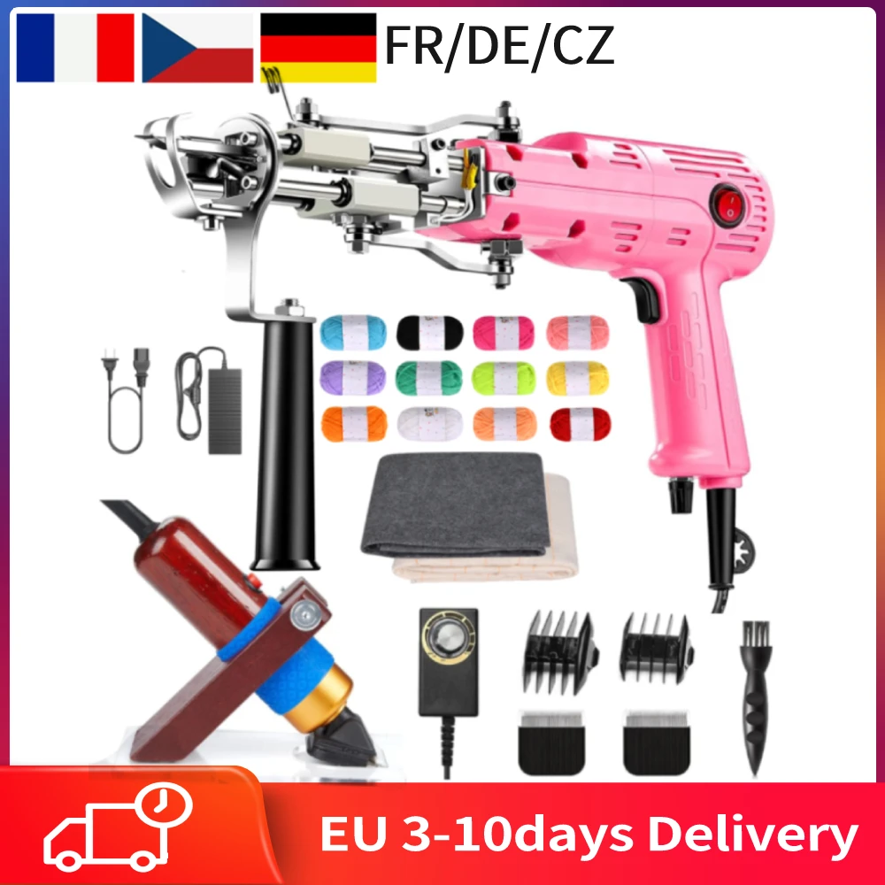Tufting Gun Sets com Aparador Tapete Tufting Gun Máquina Cut Pile e Loop Pile Ferramentas Faça Você Mesmo em 1