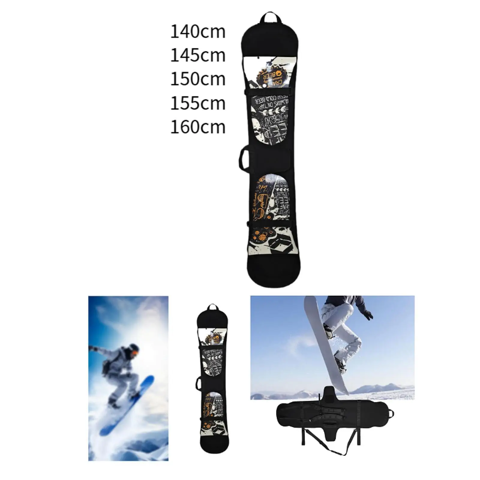 

Snowboard Cover Sleeve Case Backpack Ski Board Cover for Skiing Ice Skating