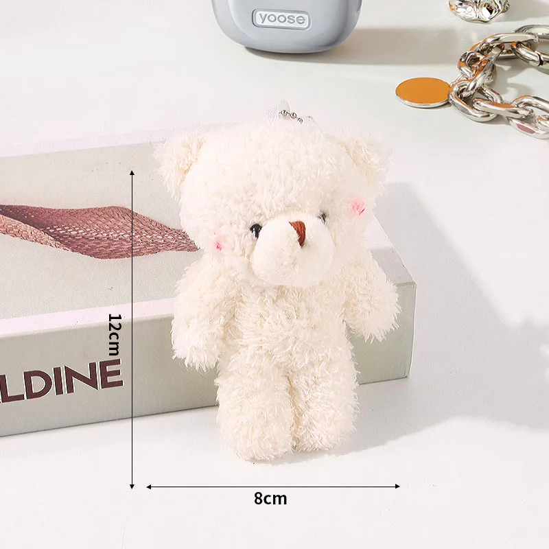 Cute Creative Plush Blush Teddy Bear Toy Cartoon Big Head Bear Pendant Plush Stuffed Doll Keychain Pendant Children Toys