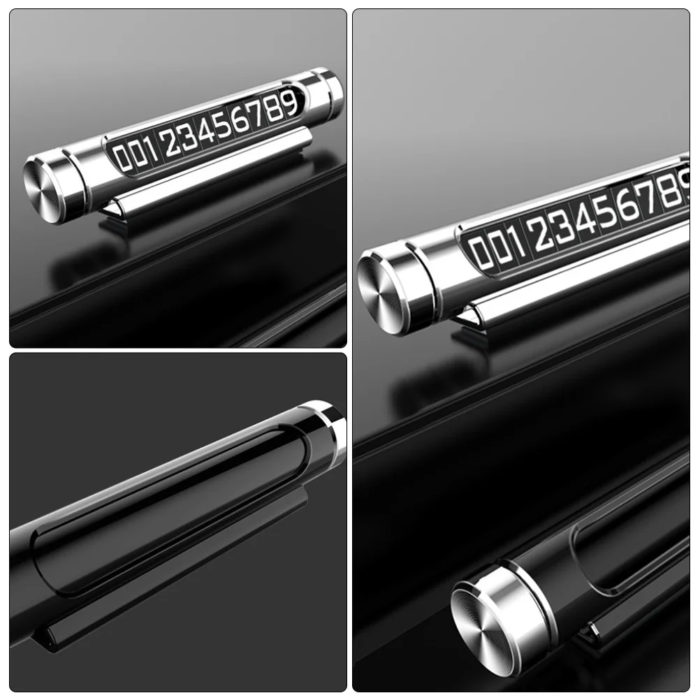 

1Pcs Car Temporary Parking Plate Premium Material Small Exquisite Design Phone Number Board for Dashboard Easy Privacy Hide