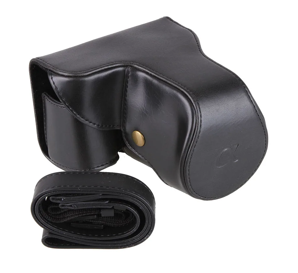 Camera Video Bag PU Case Shoulder Strap for Sony NEX-7 NEX7 with E-mount 18-55mm Lens