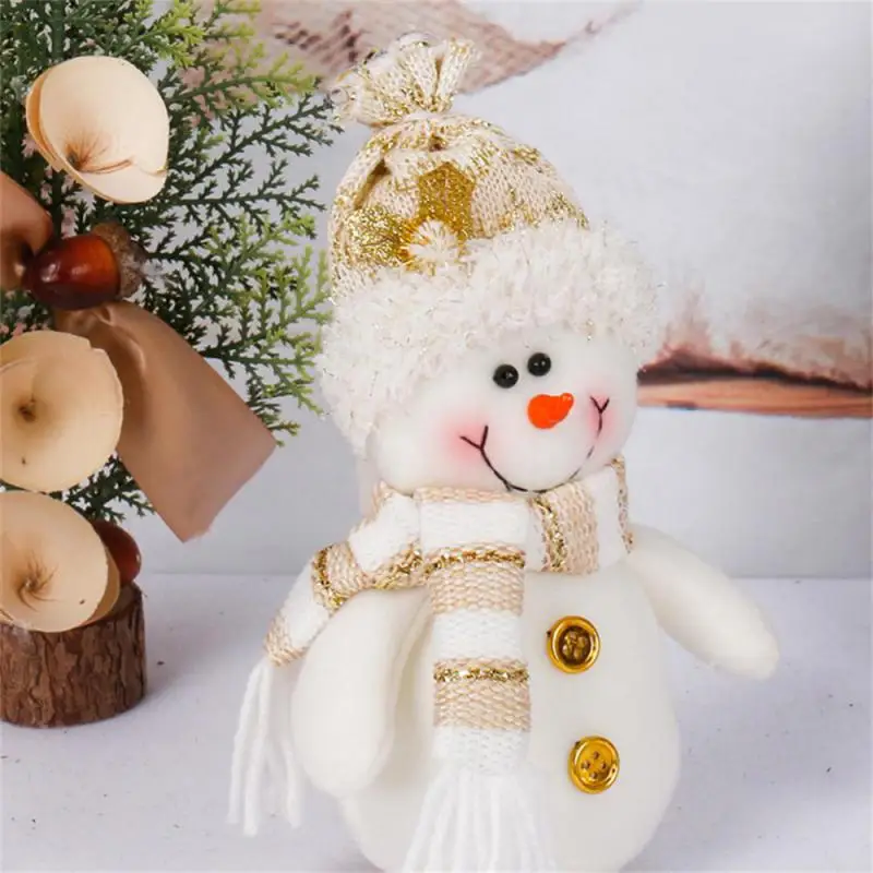 2025 Christmas Decoration Supplies Window Decoration Ornaments Sitting Posture White Plush Toy Old Man Snowman Doll