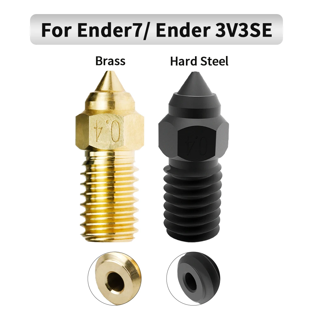 

Сопло Ender 3 V3 SE, высокоскоростное латунное сопло M6, 0,4/0,6 мм, сопло экструдера Hotend для 3D-принтера Ender 5 S1/Ender 7