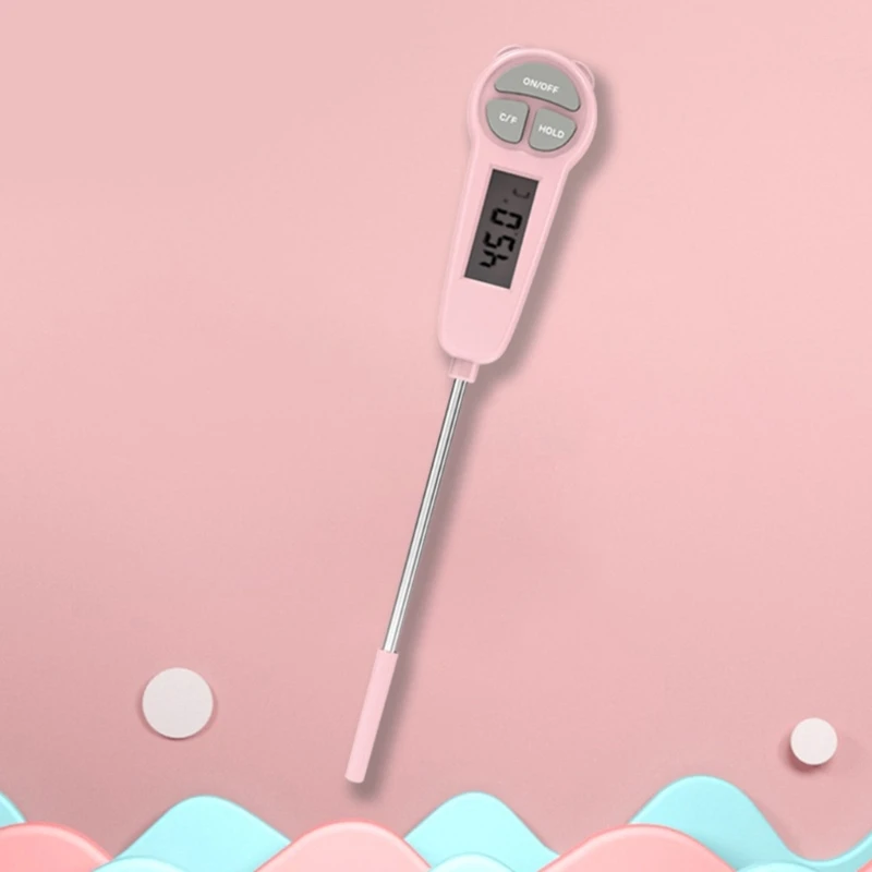 Thermometer for Food Baby Bath Water Formula Digital Thermometer Oil Digital Thermometer with LCD Display Screen