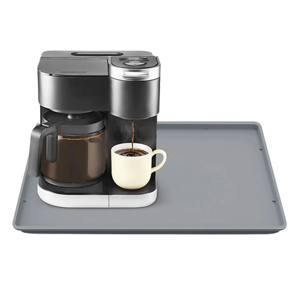 

Silicone Coffee Machine Mat Non Slip for Appliances Prevents Messy Spills and Protects Countertops from Damage
