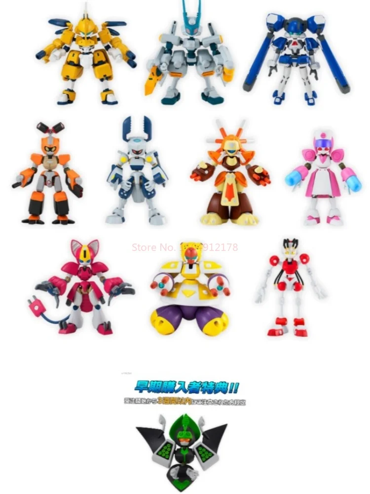 Bandai kawaii figura de ação gashapon medarot série brinquedos super móvel montado figura modelo ornamento presentes genuíno carga em massa