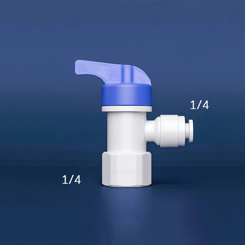 صمام كروي بلاستيكي مستقيم للمياه RO ، تناضح عكسي للذكور ، شبشب عكسي للذكور ، خرطوم OD ، توصيل سريع ، 1 ، تركيب حوض السمك ، 1: 1