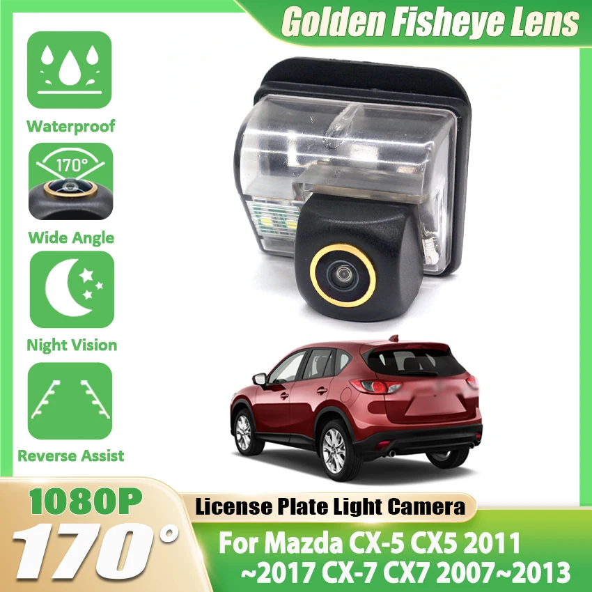 Car Waterproof HD Rear View Camera Car Monitoring Parking System Reverse For Mazda CX-5 CX 5 CX5 2011~2017 CX-7 CX7 2007~2013