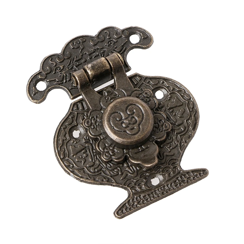 Antique Bronze Hasp สำหรับสลักเครื่องประดับกล่องไม้ MINI ตู้ BUCKLE LOCK Decora Dropsale