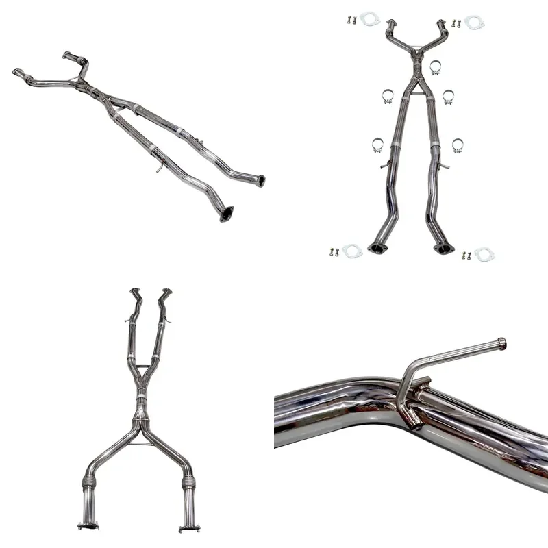 Stainless Steel Y Pipe Exhaust Midpipe Kit Bolt on Fit Infiniti Q50 2016-2023 3.0L V6 Twin Turbo