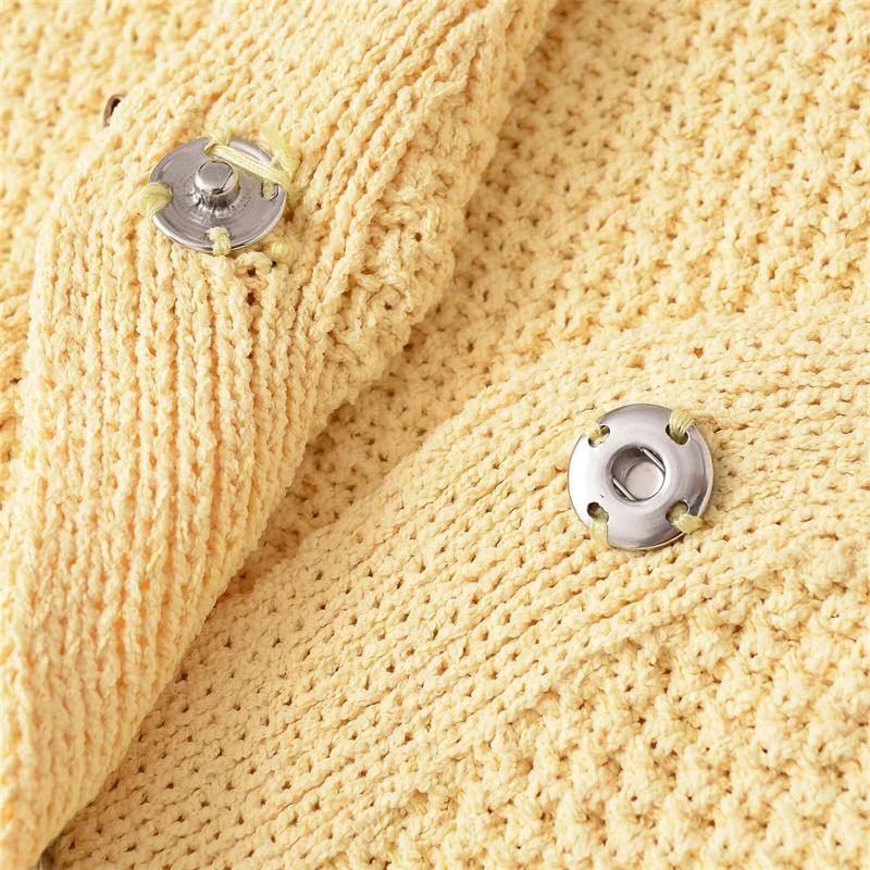 KEYANKETIAN новый летний женский вязаный кардиган с v-образным вырезом и короткими рукавами на пуговицах в виде морской звезды, женский свитер с короткими рукавами