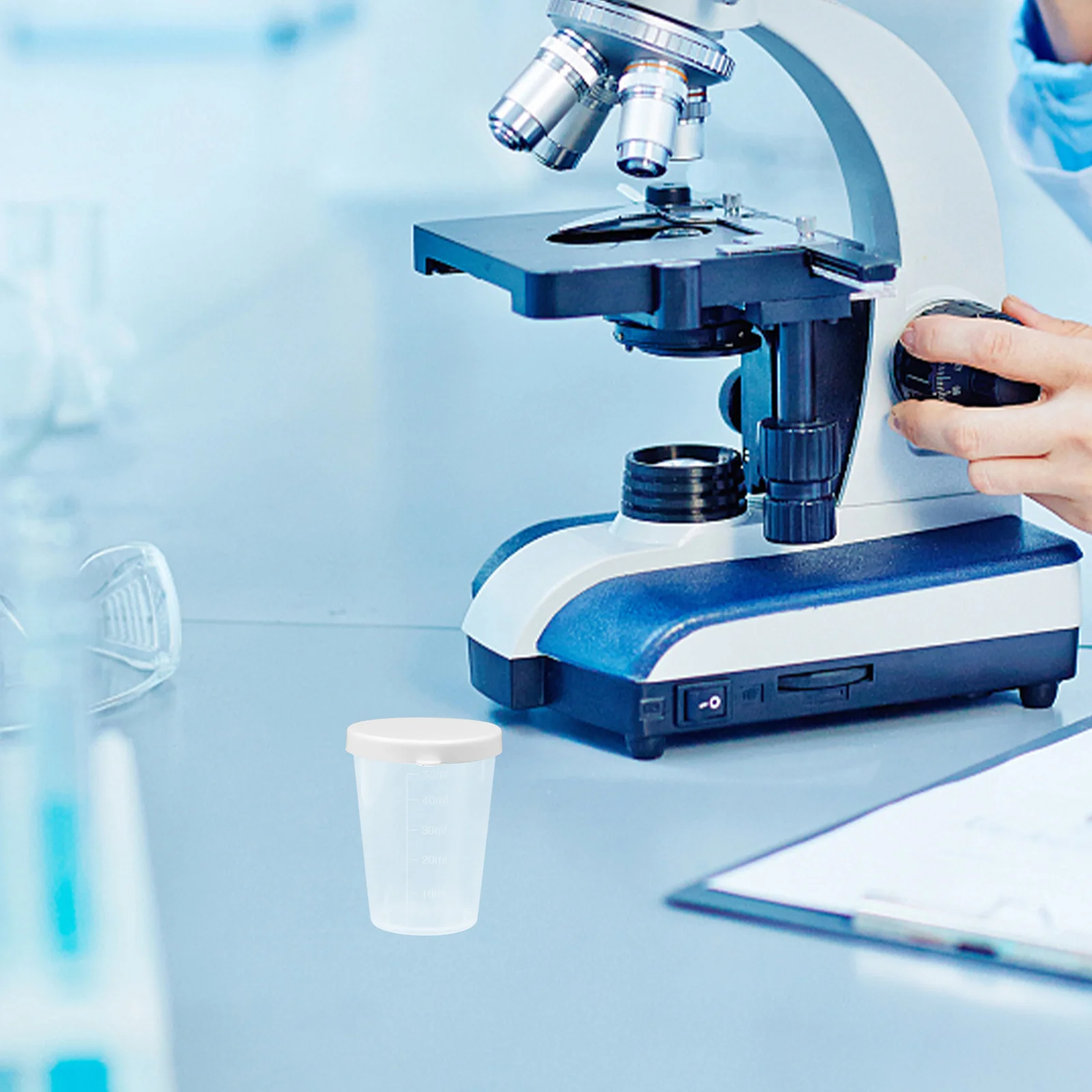 20 Pcs Cups Measuring Sample Bottles Mixing Liquid Graduated Vials Measure Tool Clear