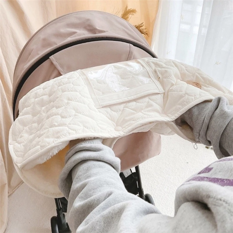 Winter wind dichte Universal Kinderwagen Hands chützer weiches Fleece Futter warme Armlehnen Handschuhe für Aufbewahrung zubehör