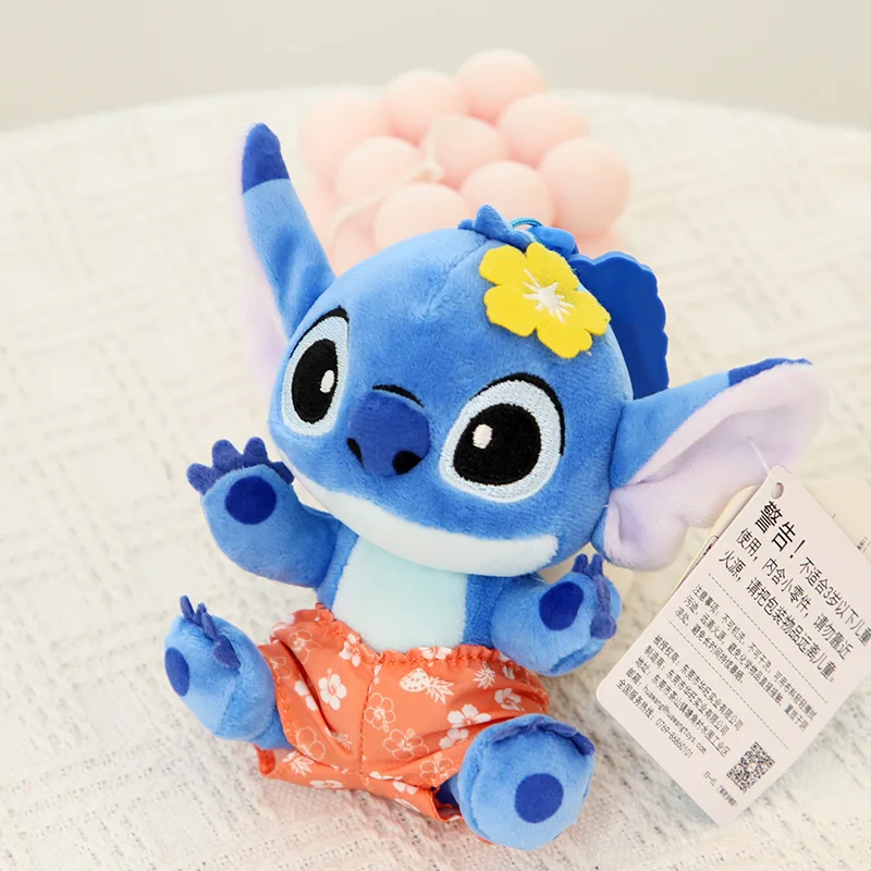 Original Disney Toy Story Stitch Kawaii Winnie Lotso Plush Doll Cartoon Stuffed Anime Keychain Pendant Strap Toys Children Gift