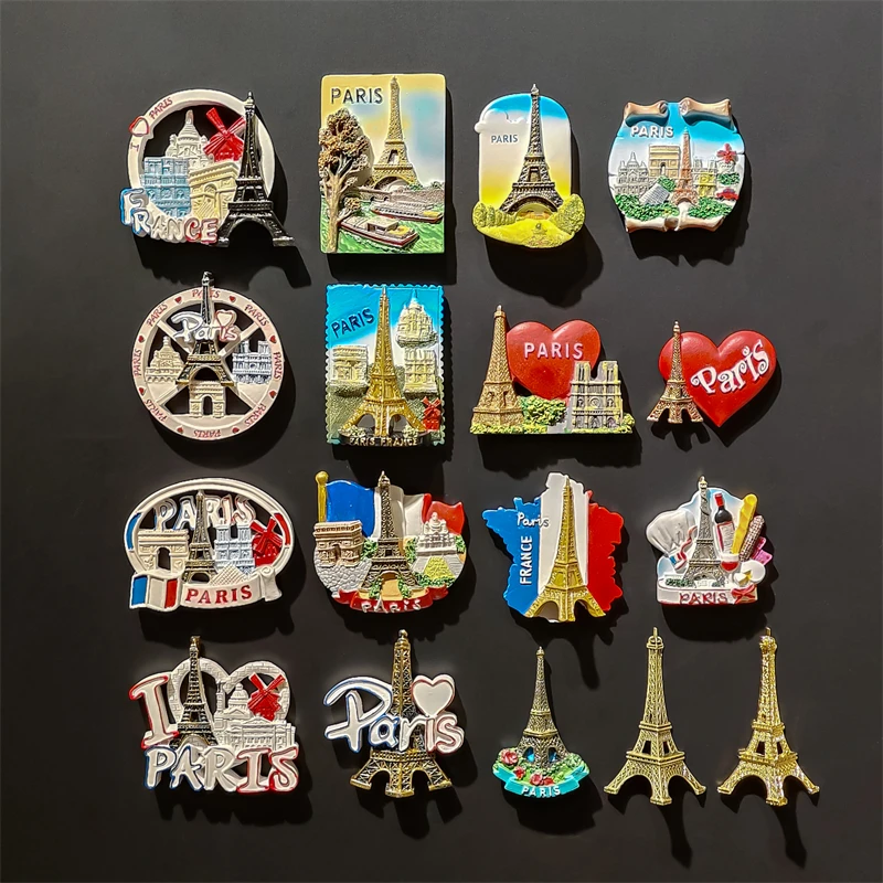 France，landmark buildings，Eiffel Tower，3D Stereoscopic，Crafts，Travel commemoration，decoration home，refrigerator magnets