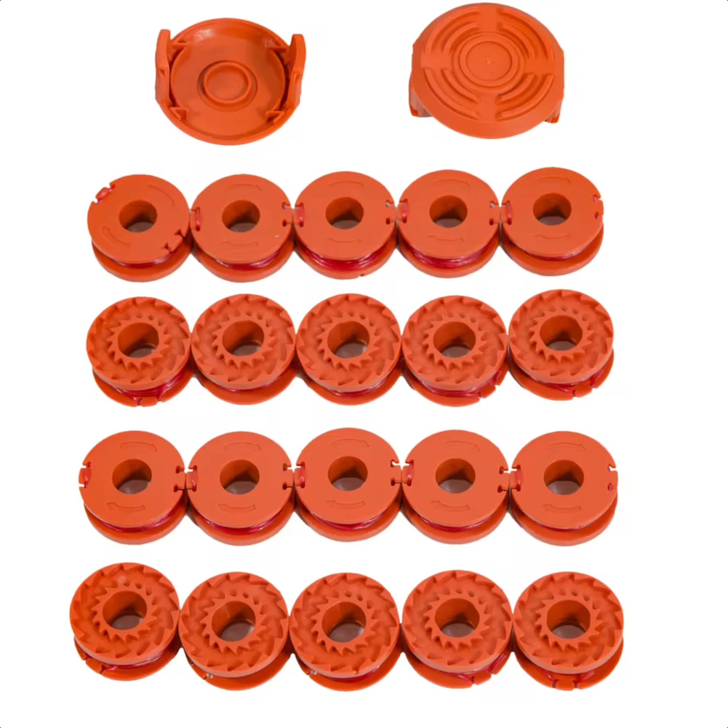 20 Pcs Weeder Spool Line & 2 Spool  Cover, Fit   WA0010, Nylon Replacement Spool Line   Grass Trimmer