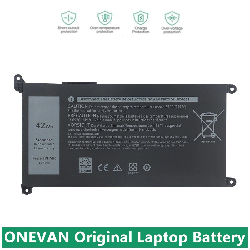 ONEVAN Original 42Wh JPFMR para Dell Chromebook serie 3100 3100 2 en 1 serie 3400 Inspiron 14 serie 5000 15 serie 5000