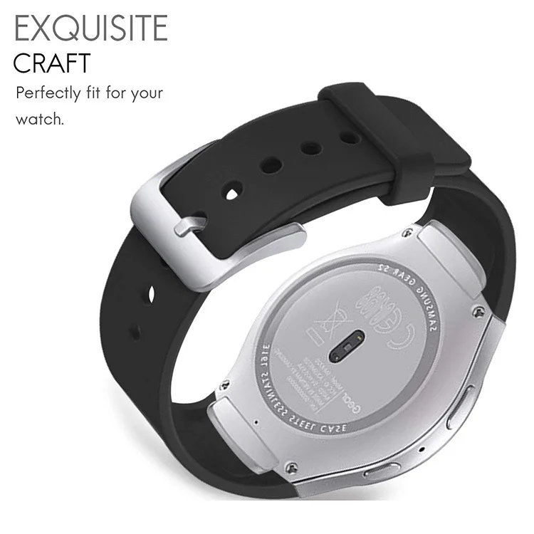 Correa de repuesto de lujo de alta calidad para reloj inteligente Samsung Gear S2 R720 R730, pulsera deportiva de silicona transpirable