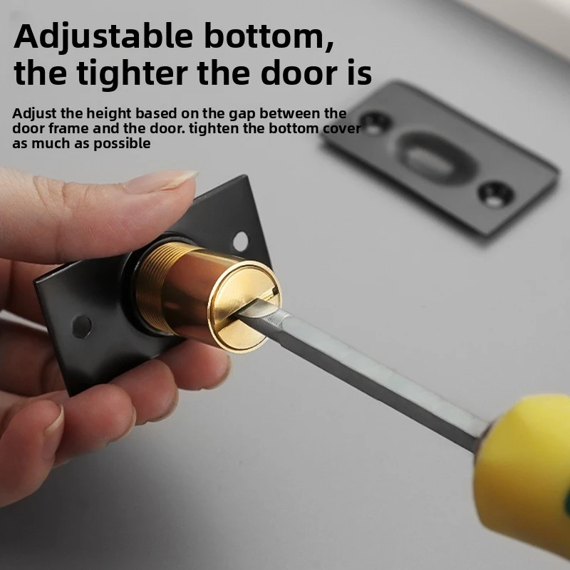 Solid Copper Adjustable Spring Door Catch Ball, Clip Door Stopper Hotel KTV Booth & Indoor Wooden