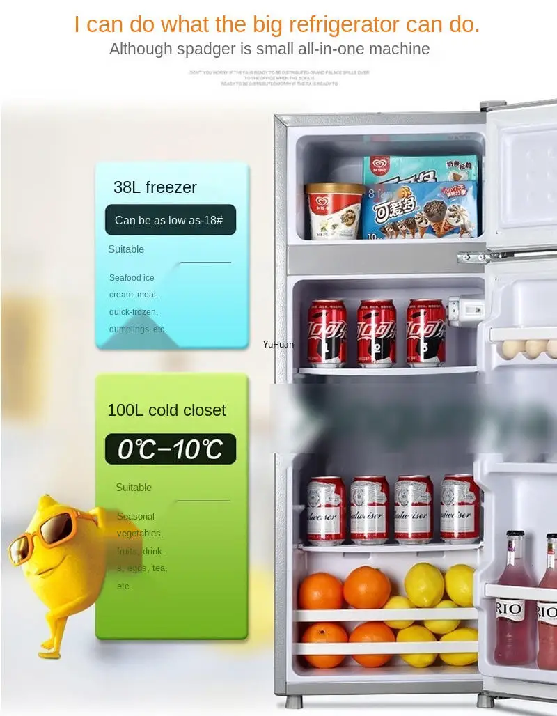 Household Double Door Energy Saving Air Cooled Frost Free Refrigerator Freezer for Kitchen Appliances Smart Home Cooling Pro