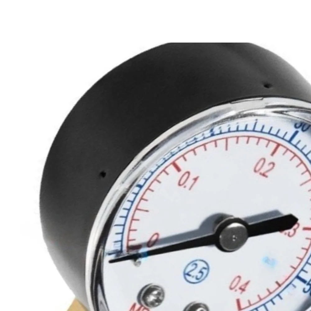 1/4 Inch NPT Pool Equipment Pressure Gauge with Hard Coated For crystal Lens and Dual Unit Display for Sand Filter Applications