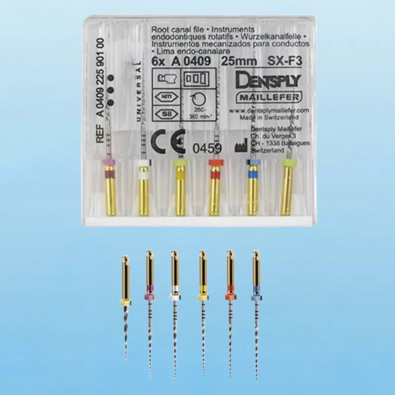 

6pcs/pack Pro- Silver Taper Universal Rotary File Niti Endo Motor Rotary Files for Dental Root canal Treatment Engine