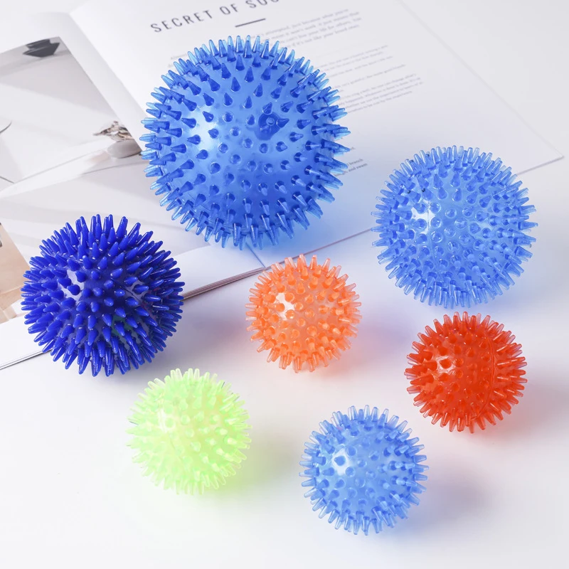 Juguete sonoro para perros, pelota de goma con púas para perros grandes, medianos y pequeños, juguete masticable para mascotas.