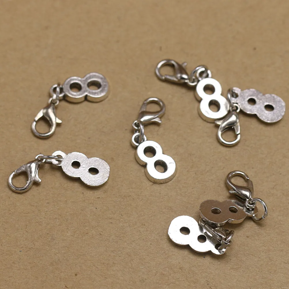 

20 шт. застежек-карабинов из сплава для подвесок, аксессуары для изготовления ювелирных изделий своими руками: для ожерелий, браслетов, серег, брелоков