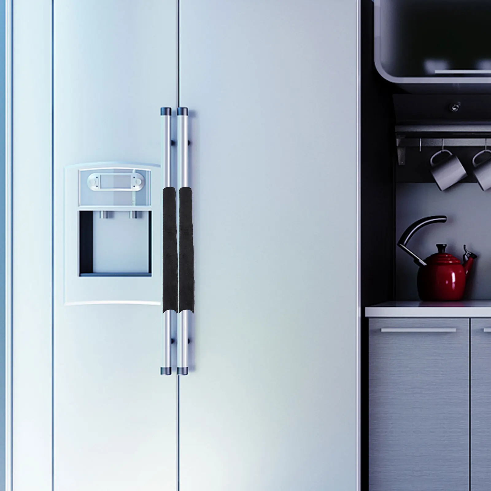 

Door Handle Cover Set of 2 Elegant Simple Design for Fridge Freezer Oven Microwave Anti-Slip Protective Covers Washable