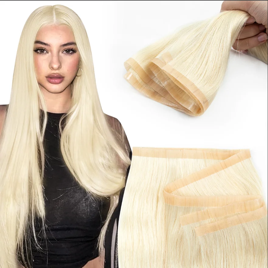 

Seamless Tape Weft Hair Extensions Long PU Skin Weft Tape in Human Hair Extensions No Glue Human Hair For Fine Hair