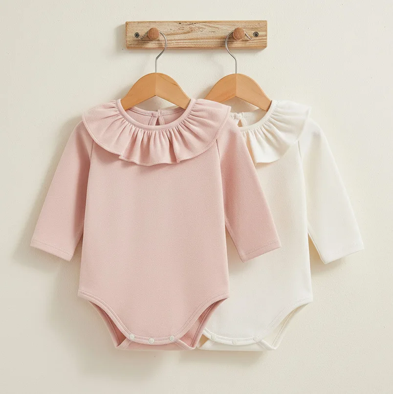 Baby Rompers Spring Girls Comfortable and Warm Jumpsuit Base Versatile Baby Clothes Spring and Autumn Climbing Clothes