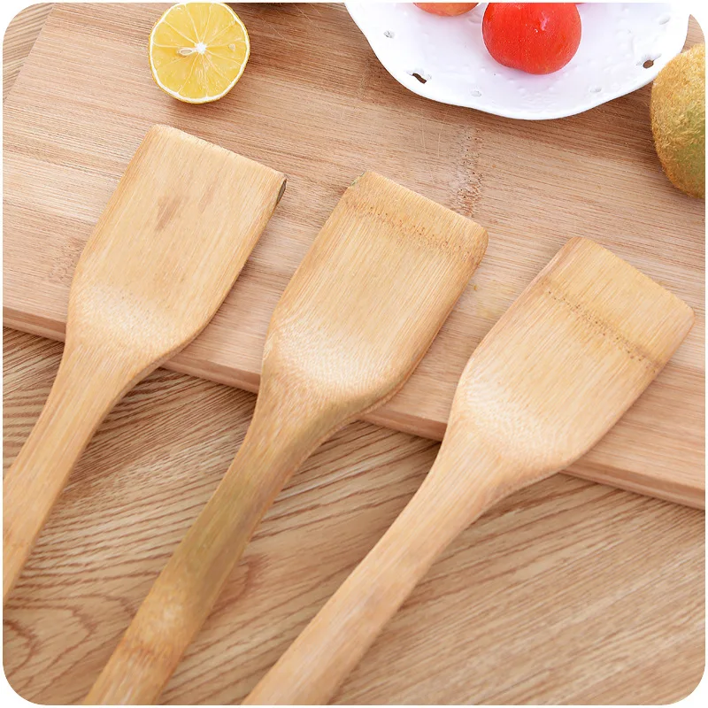 Household Non-Stick Pan Spatula Natural Bamboo Kitchen Spatula Spoon Cooking Utensils Dinner Food Wok Shovel Kitchen Accessories