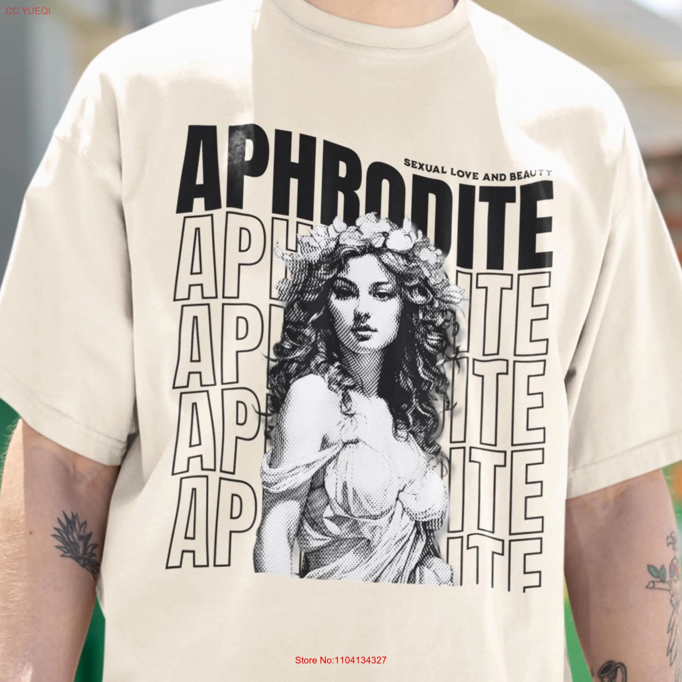 

Aphrodite T Shirt Goddess Of Love Mythology Cottage Core Greek Light Academia for him long or short sleeves